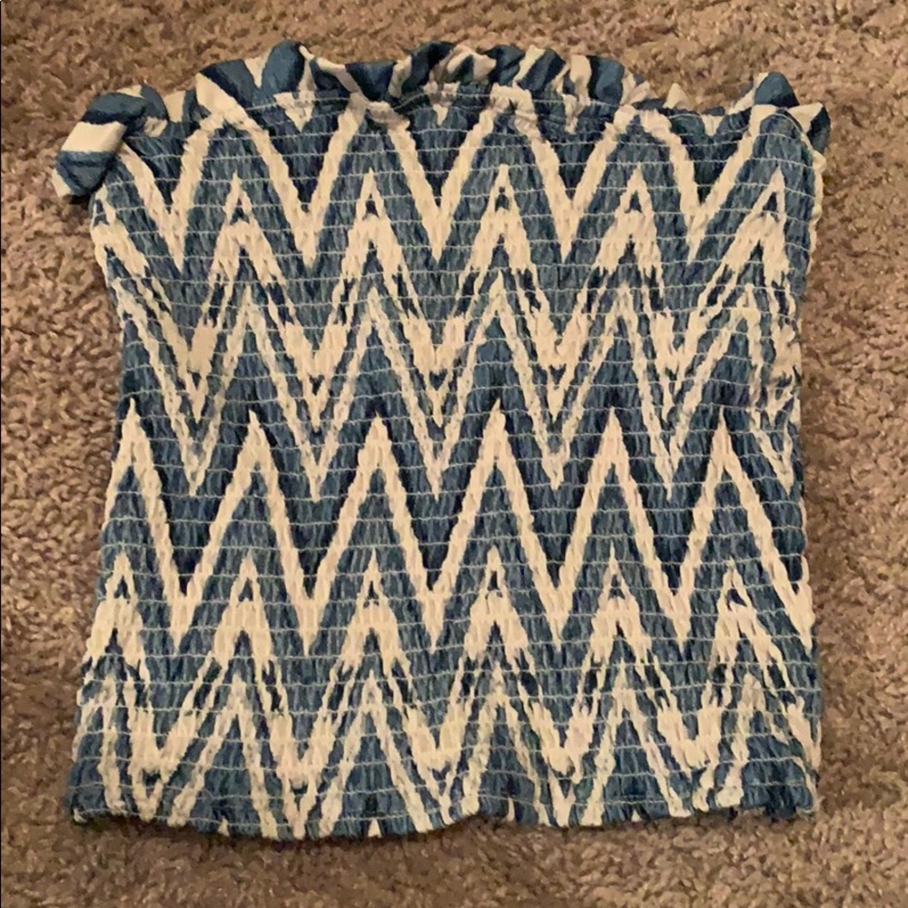 Altar’d State ribbed strapless halter top XS